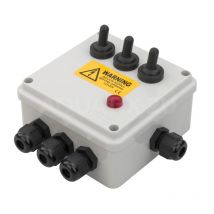 Pisces - 3 Way Garden Switch Box - with Neon Indicator Light