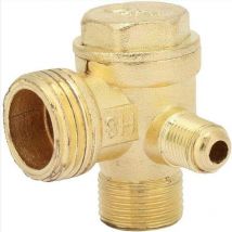 3-Wege-Rückschlagventil für Luftkompressoren mit Außengewinde aus Zinklegierung, einteiliges Rückschlagventil mit Gewinde, 3-Wege-Ersatz, zentrales