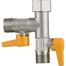 Irisfr - 3-Wege-Ventil, T-Anschluss, 1/2 Handbrause und Kopfbrausearm, 3-Wege-Umsteller, Messing-Adapter, Wasserhahn-Absperrung