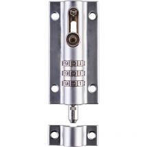 Squire - combi 3CH CombiBolt 3 Re-Codable Locking Bolt Chrome 92mm HSQCOMBI3CH