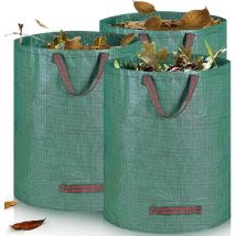 Sacchetti per rifiuti da giardino da 272 litri, verdi, sacchetti per rifiuti da giardino, autoportanti, con manici, impermeabili, pieghevoli e