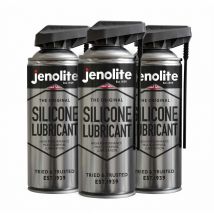 Jenolite - 3 x 400ml Aerosol Silicone Spray Lubricant - High Performance Multi-Purpose Lubrication - Heat Resistant, Repels Dirt & Moisture,