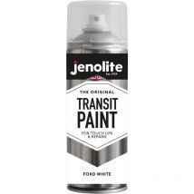 Jenolite - 1 x 400ml Aerosol Transit Paint Aerosol Spray - Ford Diamond White - XSC691 - Touch Up and Repair Paint