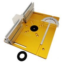 Asupermall - Frästisch-Einlegeplatte, Aluminiumlegierung, Holzbearbeitung, Fräsen, Flip-Board, Trimmmaschinen-Gravur-Hilfswerkzeug, mit