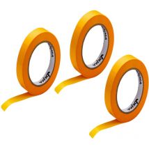 3 x Fineline Goldband Malerband Klebeband Kreppband Abdeckband 19mm x 50m