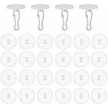 30 crochets de plafond auto-adhésifs transparents sans perçage crochets de support de plafond avec clips de mât de drapeau crochets décoratifs pour