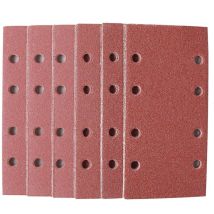 Papier Abrasif Autoagrippant 40/60/80/120/180/240 - 30 feuilles de 18,5 x 9,3 cm pour ponceuse rectangulaire