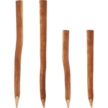 30 Holzpfosten Für Staketenzaun 1,05m I Durchmesser 5-6cm I Zaunpfosten Aus Haselnuss I Zaun-pfahl