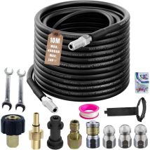 10 M Hochdruckschlauch-reinigungsset – Kompatibel Mit Karcher K2-k7 Und Bosch Aqt, 400 Bar / 5800 Psi, Ideal Für Verstopfte Rohre, Terrasse Und 