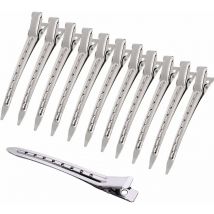30 pcs Pince à Cheveux Duck Bill Alligator Hair Clips Pinces à Cheveux Bec de Canard en Métal Argenté Clips de Boucles d'Alligator Clips de