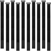 Cyslmuk - 30 pièces) Attaches de câble noires de 40 cm, attaches de câble réutilisables, attaches de câble à crochets et boucles inversées, attaches