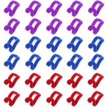Fei Yu - 30 Pièces Crochets de Connecteur de Cintre Mini Flocage Cintres Gain de Place Connecteur Hanger Créatif pour Cintre Vêtement, Multicolore