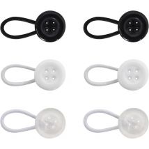 30 Pièces Extension de Bouton Mixte, Extenseurs de Boutons Ajustable en Résine, Extenseurs de Boutons avec un Bon Elastique, Rallonge Bouton pour