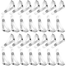30 Pièces Pince Nappe Inoxydable Nappe Clips Table Réglable Pince Nappe Exterieur Pince à Nappe Anti-Dérapante pour Table de Cuisine
