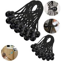 30 Pièces Tendeur Elastique, Tendeur Bache, Sandow Elastique, Tendeur Élastique pour Pavillon, Bâche, Camping, Tente, Rideaux Harnais