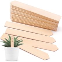 30 Stück Holz-pflanzenetiketten, Holz-pflanzenschilder Für Gartenkräuter-setzlinge (15,3 X 2 X 0,3 Cm)