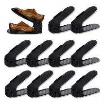 Skecten - 30 Support à Chaussures, Organiseur de Chaussures, Rangement Chaussure avec Fonction Antidérapante, En polypropylène - Réglable - Peu