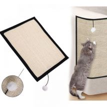 30 x 40 cm) Tapis Griffoir pour Chat, Tapis à Gratter Horizontal, Anti-dérapant Griffoir Chat Horizontal et Verticale, pour Mur et Coin, Protège Les
