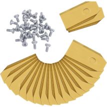 30 x Titanium Knife Blades Robot Mower Replacement Blades for All Husqvarna Gardena Yard Force Automower Heavy Duty Automower Lawn Mowers