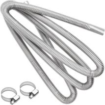 300 Cm Langes Generator-abgasrohr, Edelstahl-abgasschalldämpfer Für Standheizung Mit Zwei Edelstahlklemmen Für Dieselheizung.