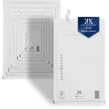300 Luftpolster-Versandtaschen F6 F/6 240x350mm (Außenmaß) din A4+ Weiß