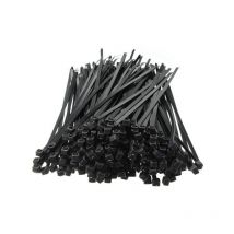 300 Pcs 200mm x 4.8mm Strong Black Nylon Plastic Cable Ties Zip Tie Wraps organizer
