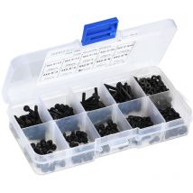 300 pièces M2.5 x 3-20mm 12.9 Grade acier allié noir tête à six pans creux vis boulon avec écrou