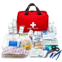 300 pièces Trousse de secours complète sac d'urgence trousse de premiers soins SOS pour la randonnée,voyage,airsoft Jmax
