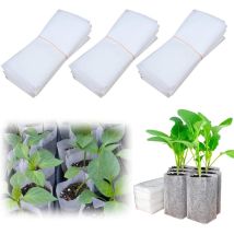 Linghhang - 300 sacs à plantes non tissés - 12cm x 15cm, sacs à semis biodégradables, pots à semis en tissu, sacs à semis pour serre pour les jardins