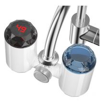 Maerex - 3000W 220V Robinet Mitigeur chauffe-eau électrique instantané filtre à eau du agsivo robinet sans réservoir led affichage numérique prise ue