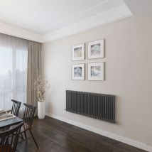 Aica Sanitaire - aica 600x1460mm 2 Column Horizontal Anthracite Radiator Central Heating Cast Iron Style