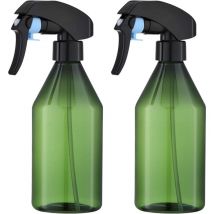 Fei Yu - 300ml Vaporisateur Plastique (2 Pièces) Pulverisateur Vide, Flacon Spray, Brumisateur pour Plante, Cheveux, Jardin (Vert)