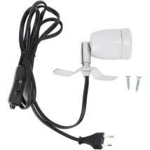 300W 110-240V E27 Rotatif Pet Clip Heat Heat Base, Reptile Pet Clip Heat Lamp Ampoule Base Socket Holder(EU)