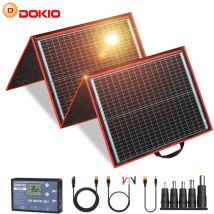 Dokio - 160W 12V Tragbar Faltbar Solarpanel Solarmodule für Autobatterie/Tragbare Powerstation/Batterie/Camping/Garten