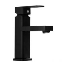 304 acier inoxydable peinture noir sous le comptoir bassin robinet carré monotrou bassin de mélange chaud et froid robinet hôtel