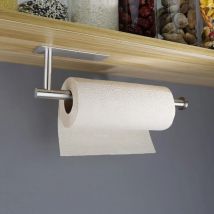 304 Stainless Steel Paper Holder Space Saving Decorative Practical Waterproof Hanging Paper Roll Holder Home Square Bottom Silver Long