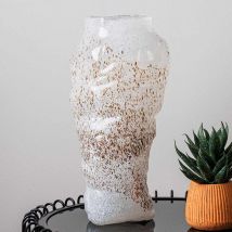 Vanity Living - 30.5cm Exquisite Handmade Vase for the Living Room, Stylish Decorative Glass Vase