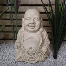 Samuel Alexander - 30cm Laughing Buddha Sculpture Garden Patio Decoration