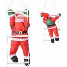 Yoyo - 30cm Santa Claus Climbing Ladder Christmas Tree Hanging Ornament Indoor Outdoor Decoration