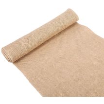 30CM x 2M Chemin de Table Toile de Jute -Toile de Jute Rouleau Chemin de Table Suture Complète du Bord, Très pour la Décoration de Table pour Mariage