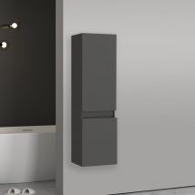 Aica Sanitaire - 30(L)x30 x110(H)cm meuble salle de bain anthracite meuble colonne salle de bain à suspendre