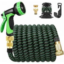 30m 100ft Erweiterbarer Gartenschlauch Einziehbarer Gartenschlauch Mit Halter Und Spritzpistole 9 Funktionen Messingarmaturen