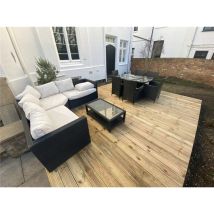 Marlborough - 3.0m x 4.8m (10ft x 16ft) Deluxe Wooden Decking Timber Kit - 6x2 Joists - 32mm Thick Timber Decking Boards (Stronger and Tougher)