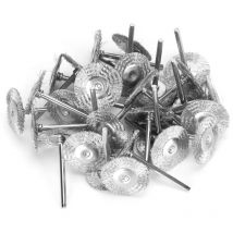 Sjlerst - 30pcs ensemble de brosses métalliques, roues de polissage de brosse en fil d'acier en laiton kit complet pour outils rotatifs Dremel(Fil