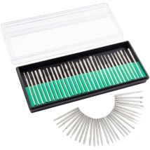 30Pcs Fraise Diamant 3mm Foret Fraise Diamantée Tige Forets Rotatifs pour Verre Pierre Précieuse Métal Meulage Bijoux Rotatif de Gravure Outil