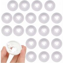30pcs Pipe Covers,Pipe Clamps Plastic Radiator Pipe Covers for Pipe, Cover Rosettes to Hide Radiator Pipes(White)