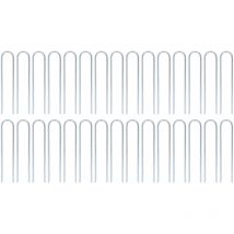 30Pcs Piquet en forme de u 12in Crochet de trampoline en métal Ancrage au sol fileté pour fixation