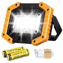 Rwoythk - 30W led Work Light Rechargeable Spotlight Super Bright 2000LM Portable Outdoor Battery Safety Light usb Waterproof for Garage Camping