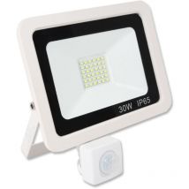 Lowenergie - 30w with pir led Floodlight - White Casing