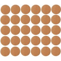 30x Cache vis adhésif autocollant diamètre 20mm bouchon trou meuble table chaise maison, bois marron érable